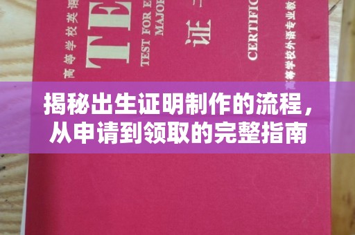 古塔揭秘出生证明制作的流程，从申请到领取的完整指南